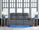 Studio Cave - Power Reclining Sofa - Steel