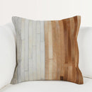 Meru - 20" x 20" Hide Pillow - Tan Multi