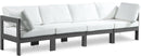 Nizuc - Outdoor Patio 4 Seat Modular Sofa With Gray Frame