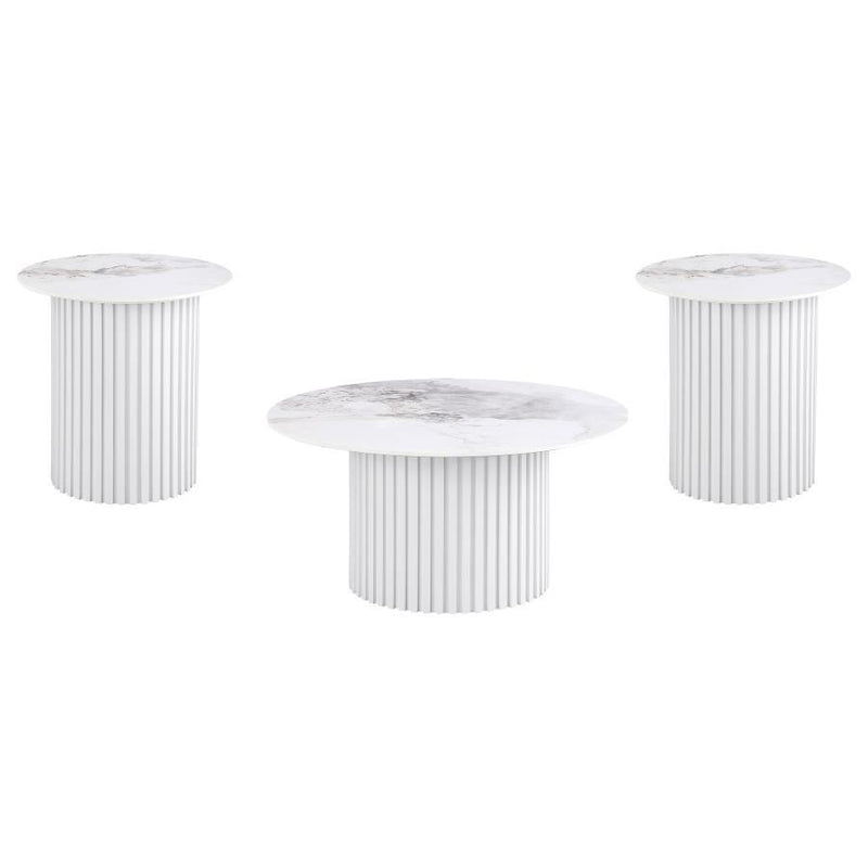 Rowena - Faux Marble Coffee Table Set