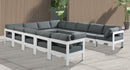 Nizuc - Outdoor Patio 12 Piece Modular Sectional With White Frame