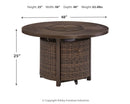 Paradise Trail - Round Fire Pit Table - Medium Brown
