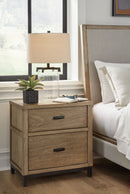Tomtyn - Two Drawer Night Stand - Light Brown