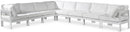 Nizuc - Outdoor Patio 8 Piece Modular Sectional With White Frame