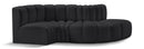Arc - Faux Leather 4 Piece L-Shaped Modular Sofa
