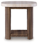 Dolan Creek - Square End Table - Beige / Brown