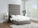 Adam - Chenille Fabric Bed With 89" Headboard
