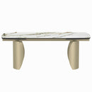 Cora - Dining Table - Ceramic Top & Golden Champange