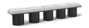Pavilion - 5 Piece Modular Bench With Black Base