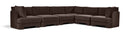 Hammond - Velvet Performance Fabric Upholstered 6 Piece Corner Sectional