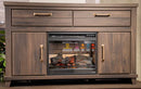 Brazen Valley - LG TV Stand With Fireplace Option - Dark Brown