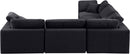 Comfy - 5 Piece Velvet Modular Corner Sectional