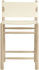 Santos - Upholstered Counter Stool With Stained Natural Base