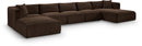 Shaggy - 6 Piece Modular Sectional With Chaise And Ottoman