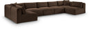 Shaggy - 7 Piece Modular U-Shaped Armless Sectional