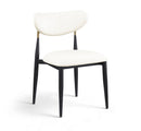 Ronda - Vegan Leather Upholstered Dining Side Chair - Black Legs