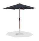 Fiji - Aluminum Patio Umbrella With Round White And Teak Base