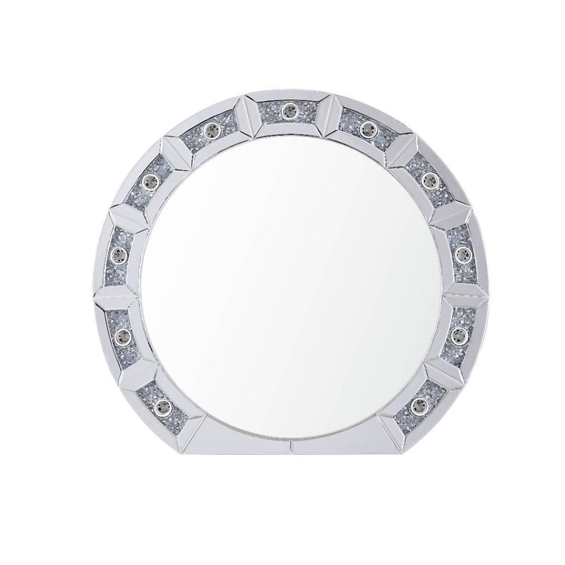 Noralie - 29" Accent Mirror - Mirrored & Faux Diamonds