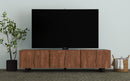 Trask - Wood TV Stand Media Console - Mango Brown