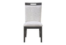 D4238 - 9 Piece Dining Room Set (Dining Table And 8 Dining Chairs) - Clear / Dark Brown / Light Gray