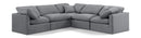 Indulge - Velvet 5 Piece Modular Corner Sectional