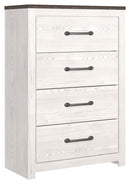 Gerridan - Four Drawer Chest - White / Gray