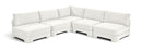 Hammond - Velvet Performance Fabric Upholstered 5 Piece Armless Sectional