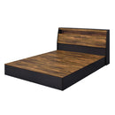 Eos - Queen Bed With Storage - Walnut & Black