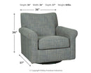 Renley - Swivel Glider Accent Chair - Ash