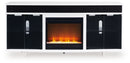Gardoni - 72" TV Stand With Electric Fireplace - White / Black