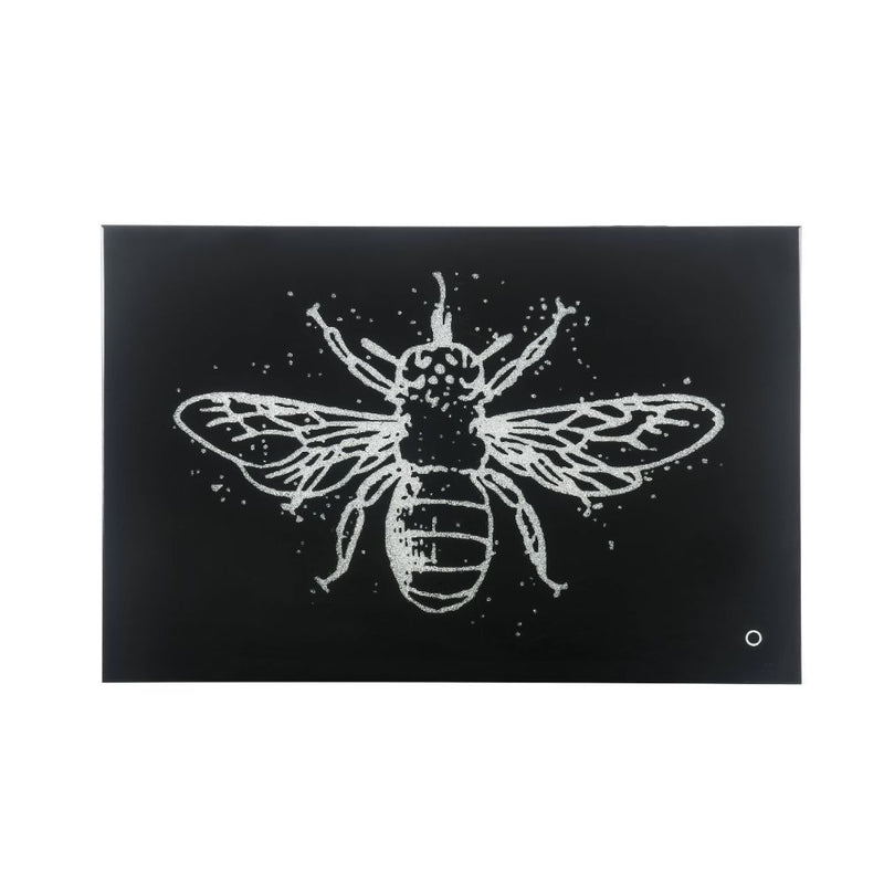 Talisha - Wall Art With LED - Smoky Glass & Faux Crystal