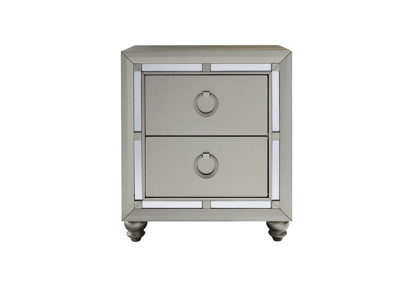 Riley - Nightstand - Silver