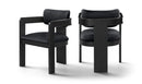 Sacha - Vegan Leather Upholstered Dining Chair With Black Base (Set of 2)