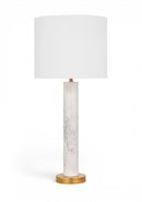 Opaline - Linen Textured Fabric And Brass Table Lamp