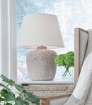Danry - Metal Table Lamp - Distressed Cream