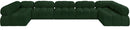 Ames - 7 Piece Boucle Fabric Modular Sectional
