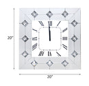 Hessa - Wall Clock - Mirrored & Faux Rhinestones