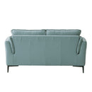 Mesut - Loveseat - Sage Green Top Grain Leather & Black
