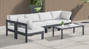 Nizuc - Outdoor Patio 5 Piece Modular Sectional With Gray Frame