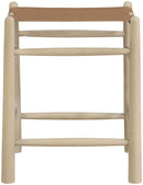 Santos - Backless Counter Stool With Stained Natural Base