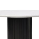 Jaramillo - Round Dining Table With Engineered Marble Top - Engineered Marble Top & Black