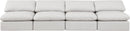 Indulge - Faux Leather 4 Seat Modular Armless Sofa