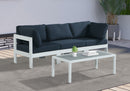 Nizuc - Outdoor Patio 3 Seat Modular Sofa With White Frame