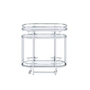 Piffo - Serving Cart Set - Clear Glass & Chrome