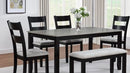 Lester - 6 Piece Dining Set With Bench - Light Gray