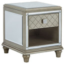 Chevanna - Rectangular End Table - Platinum