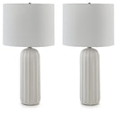 Clarkland - Ceramic Table Lamp (Set of 2) - White