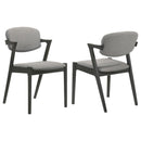 Stevie - Padded Wood Dining Arm Chair (Set of 2) - Black