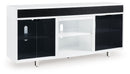 Gardoni - XL TV Stand With Fireplace Option - White / Black