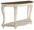 Realyn - Sofa Table - White / Brown